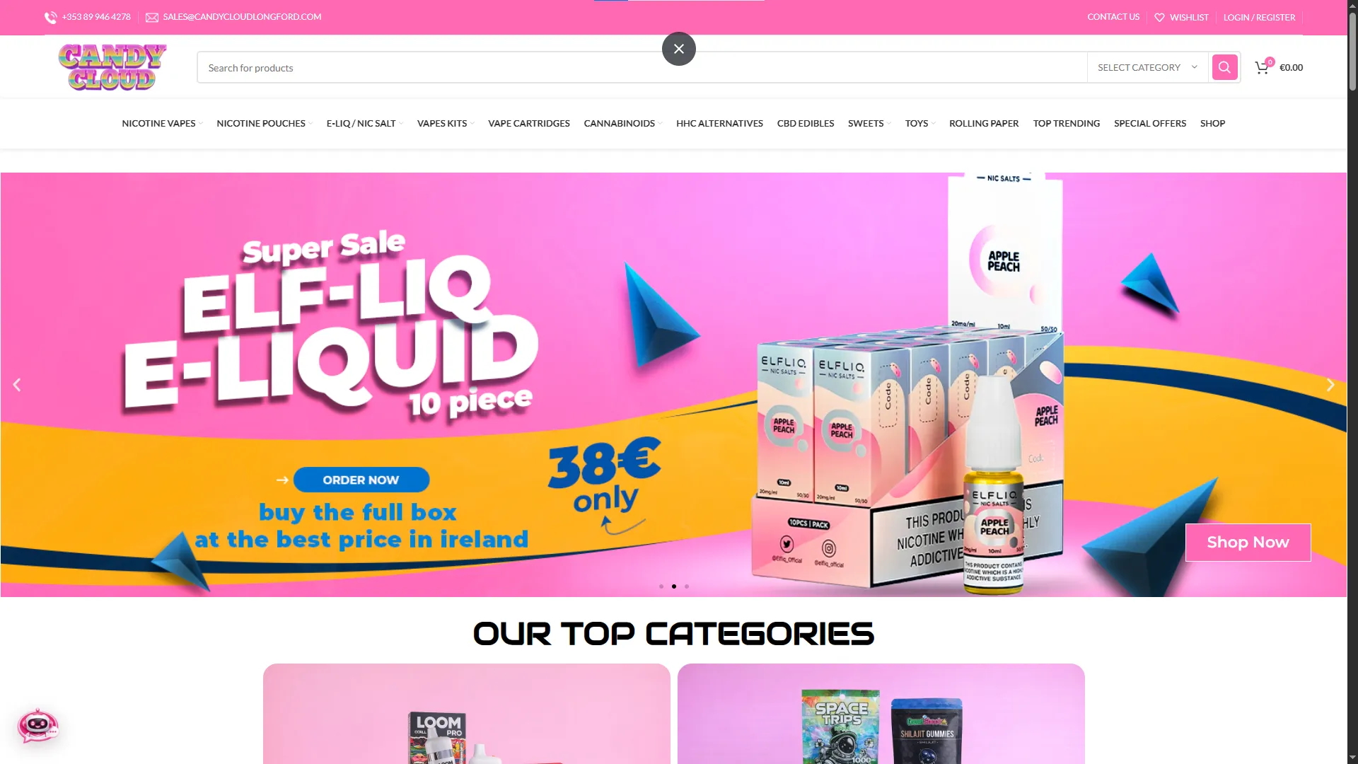 Homepage Screenshot