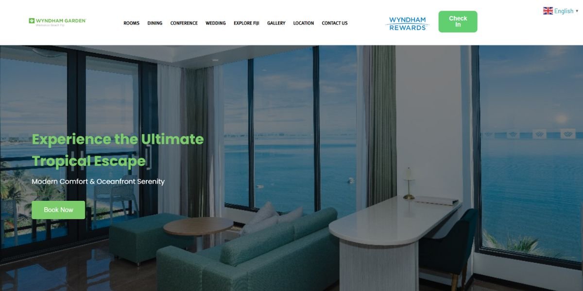 Wyndham Garden Wailoaloa Fiji - Homepage Hero Section