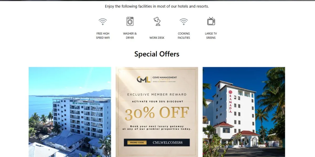 CML Website - Guest Offers and Booking Promotions