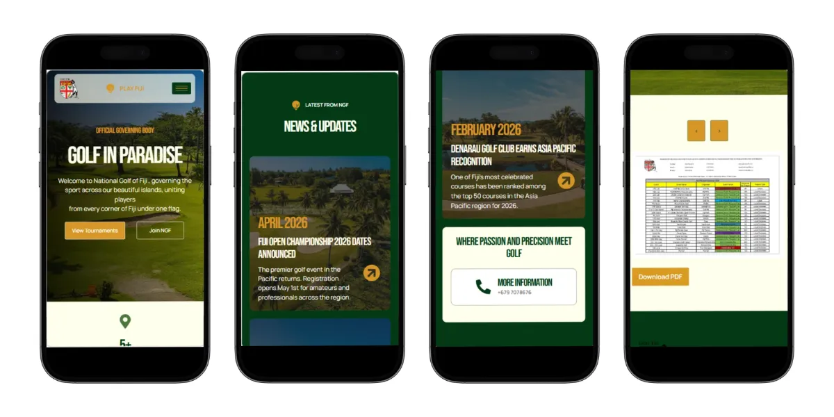 National Golf Fiji - PDF and Image Upload Interface