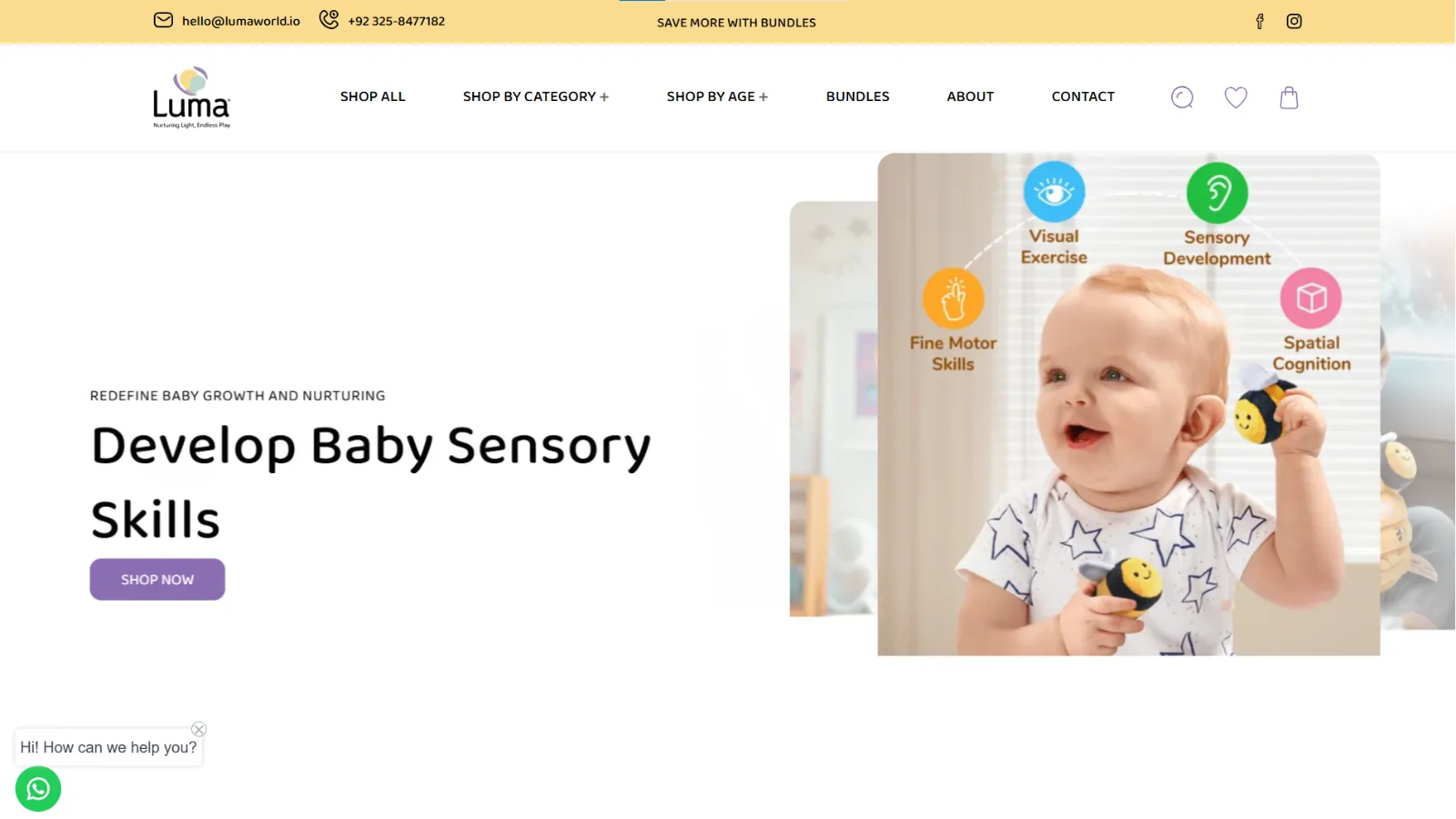 Luma World Shopify eCommerce store built with modern design